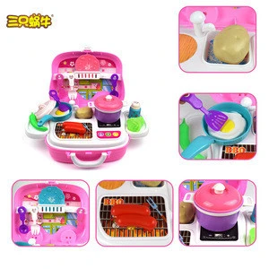 kids Toy Play house kitchen Food cooking set toys