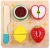 Import Kitchen Cut Fruits Vegetables Eco-friendly Wooden Toy Cutting Fruit Set from China