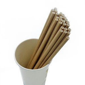 Kraft paper straws in bar accessories from Chinese FDA factory  biodegradable No-dye Brown Natural straw