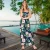 Import L149  Womens Sleeveless V Neck Tie Up Spaghetti Strap Beach Boho Tropical Summer Maxi Dress from China