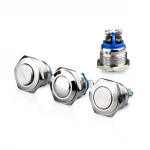 LA128A16B-10 16mm Dome Button 2Pin Screw Automatic reset Metal Waterproof Bell Push Button Switch