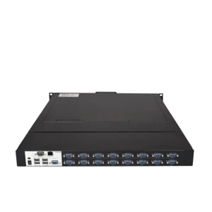 LAN IP Remote Console Keyboard Monitor Drawer 19&#39;&#39; LCD 16 Port VGA IP Kvm Switch