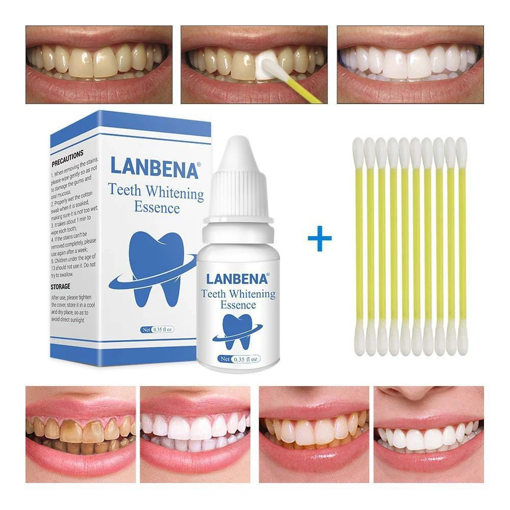 LANBENA Teeth Whitening Essence Powder Oral Hygiene Cleaning Serum Removes Plaque Stains Teeth Bleaching Dental Tools Toothpaste