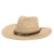 Import Latest design fashion wholesale fedora straw hat with leather belt decoration holiday style straw bucket hat from China