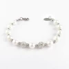 Latest fashion stainless steel pearl bead charm bracelet jewelry wholesale
