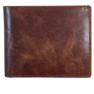 Leather Bifold Wallet RFID Blocking  Mans Genuine Leather Wallet