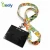 Import leather pu id card holder with lanyard half-card badge holder rigid horizontal from China