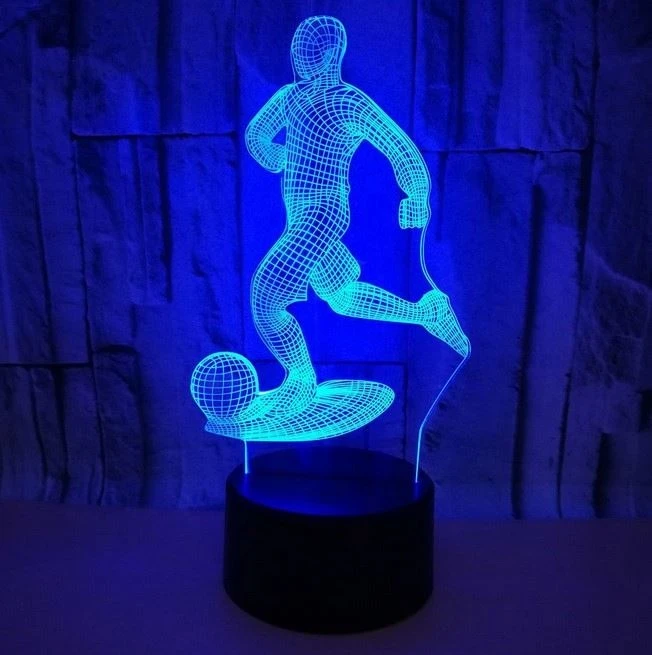 Led German Soccer Team For Night Light Football Club 3d Illusion Table Lamp 7 Color Changing
