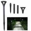 LED Solar Garden Lights Stainless Steel Wireless Outdoor Solar Landscape Lights Pathway Lights for Lawn Yard and Driveway