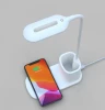 led wireless charger lamp with flexible 360 degree neck adjust led lamp wireless charger light with pen holder