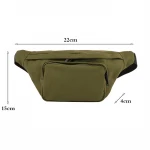 Leisure Canvas Waist Bag Sports Fanny Pack Trend Belt Bags Crossbody Chest Pack
