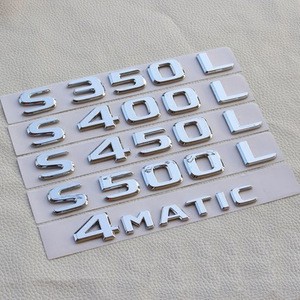 letter S300,400,500 3D metal Car sticker,custom design car sticker