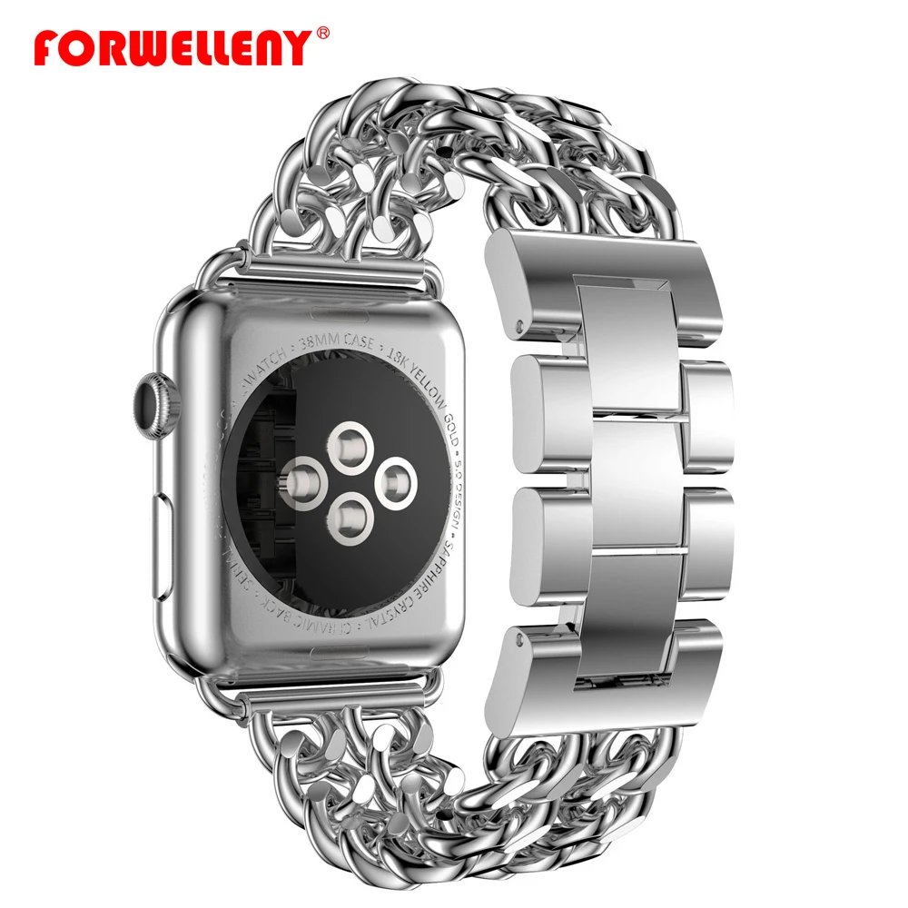 Link Bracelet strap For Apple Watch band 42mm 38mm Stainless Steel watchband for iWatch 3/2/1 belt clock accessories