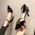 Import Little fresh girl 2021 new chain pointed toe buckle with air quality stiletto high-heeled shoes from China
