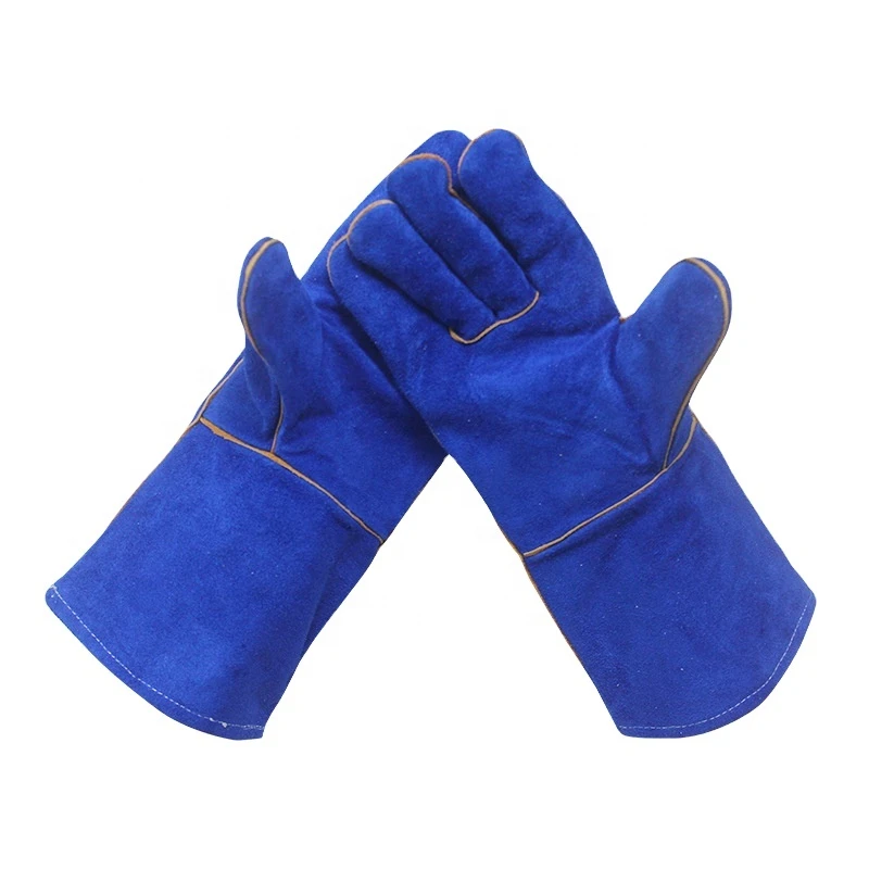 Long Cow Split Leather Welding Gloves Customs Welding working Gloves