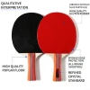 Low MOQ high quality portable carrying table tennis bats racket paddle set