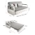 Import Low price custom modern fabric two seat folding sofa cum bed with storage from China