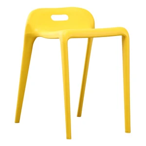 Low Price Stackable Colorful Plastic Stool Low Back Plastic Chair For Dining Room