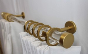lucite drapery hardware set crystal round acrylic curtain rod for hotel restaurant window decor