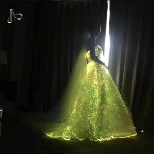 luminous fluorescence PMMA fiber optic for dance wear stage show clothes