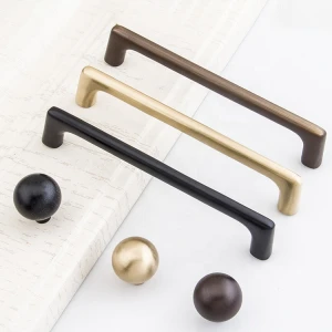 luxury  brass and black  cabinet drawer pulls furniture hardware handles
