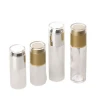Luxury cosmetic skincare packaging flat shoulder glass bottle 20ml 30ml 50ml 100ml white pump body lotion bottle