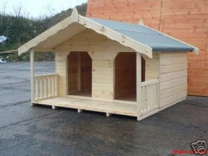 LUXURY DOUBLE DOG KENNEL SUMMERHOUSE FOR 2 LARGE DOGS