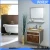 Import Luxury Space Saving Wall Mounting High Gloss Stainless Steel Bathroom Vanities With Ceramic Sink from China
