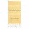 Luxury Yellow Colored Snazzy Pestemal Bath Towel with Oversized Rectangle Shape from Manufacturer in Denizli Turkey %100 Cotton