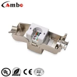 LY-KJ6A-16 RJ45 Toolless Type, 180Degree Cat7 FTP Zinc Alloy Module keystone jack cat6A faceplate