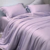 LZ 173*120 400TC bamboo bedding set custom colours 100% bamboo lyocell plain dyed bed sheet set