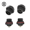M16 Buckle Panel Mount Multi-core Power Assembly Wiring Connector, Waterproof Electrical Cable Wire Connectors Panel Mount SQ16