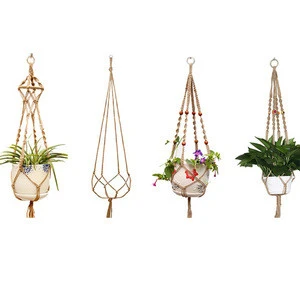 Macrame Plant Hanger Vintage Planter Basket Liners for Plant Pot Indoor Outdoor