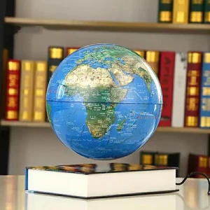 Manufacturer book shape magnetic floating levitation globe led world map magnetic globe with bluetooth for gift