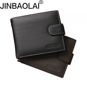 Manufacturer Genuine Men leather Wallet with coin pocket