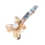 Import Manufacturer mottled acrylic barrette for women gold plated alloy flower hairgrip from China