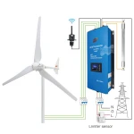 Mars Rock 2500W 48V 96V Portable Home Small Windmills Power Wind Turbine Generator AC Electricity Alternative Energy Generators