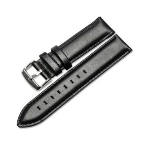 Men Leather Watches Strap Waterproof With Quick release 20mm Black/Brown Genuine Watch Band