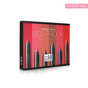 Menow K906 Cosmetics Matte Lip Makeup Kit with Remover Gel Kissproof Lipstick Pencil