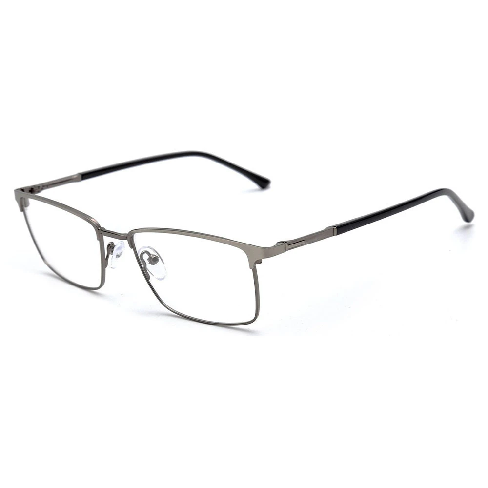 Mens classic square metal eye glasses eyewear optical