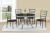 Import Metal and Faux marble MDF dining room set / dining table set from China