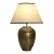 Import Metal Hammered Table Lamp With Large Fabric Shade from India