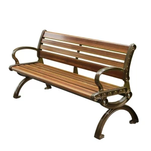 Metal leisure backless street wood bench outdoor public modern waiting patio park bench