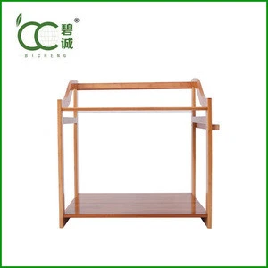 microwave oven stand/bamboo drying rack Kitchen Accessories Simple Bamboo Microwave Oven Rack