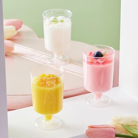 MingYu Wholesale Eco-friendly Plastic Yogurt cup dessert cups candles