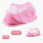 Mini Baby Bedding Crib Netting With Mattress Folding Baby Mosquito Nets Bed