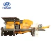 Mining site used plant stone aggregate portable crusher plant trailer