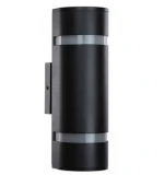 Modern Black Water Proof Wall Mount Light D Shape Aluminum Wall Sconce 2 Light Outdoor Wall Light for Garden & Patio