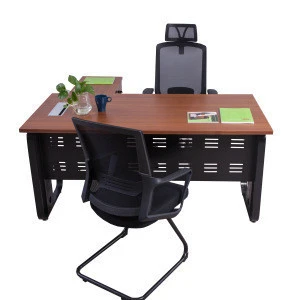 Modern boss table I shaped MFC melamine wooden manager executive office desk