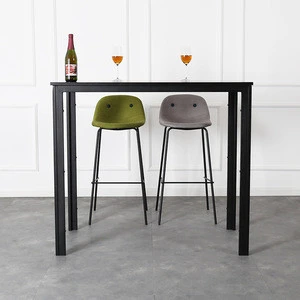 modern steady bar furniture black metal coffee high bar table